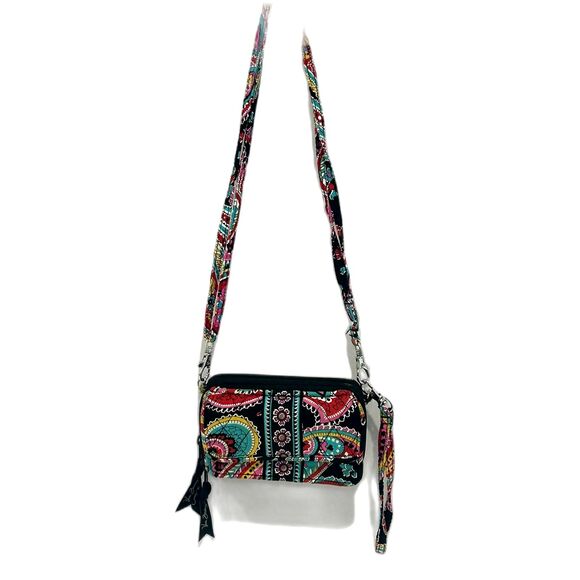 Vera Bradley Small Crossbody Bag Women’s Multi-Color Retired Parisian Paisley - Picture 1 of 9